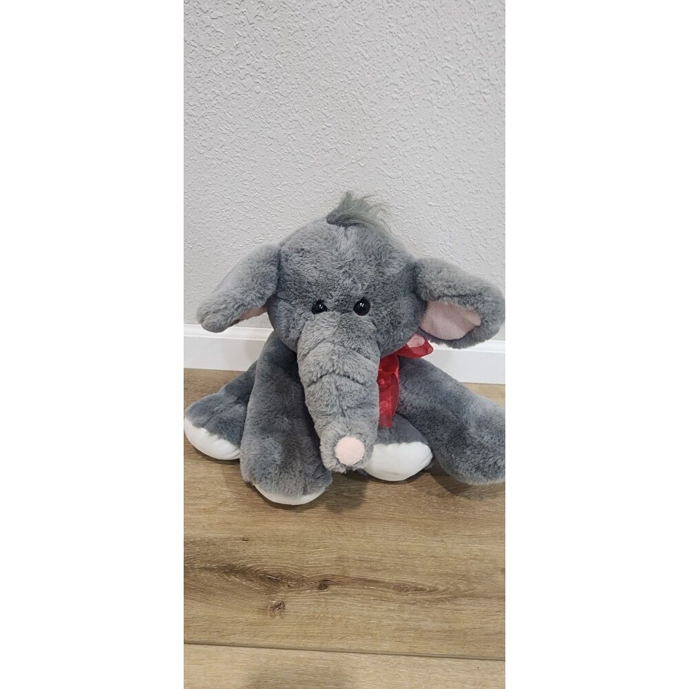 Hugfun 14.5” Plush Soft Gray Elephant Ears Plush Stuffed Animal